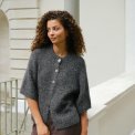 Neo Noir - Benuta Fluffy Knit Cardigan - Antracit melange