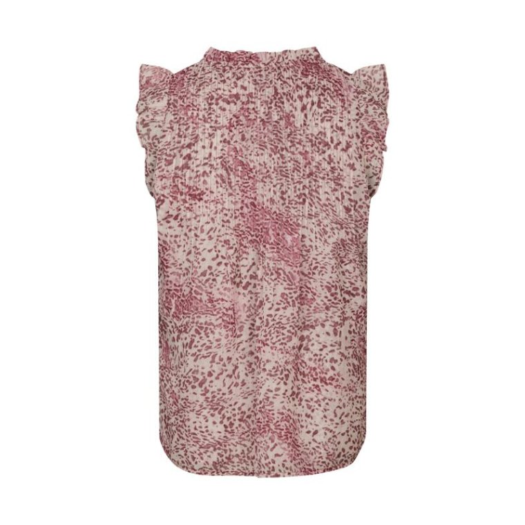 Neo Noir - Izar Blur Graphic Top - Evening Rose