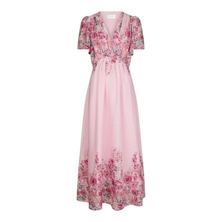 Neo Noir - Serna Flower Print Dress - Light pink