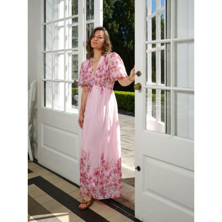 Neo Noir - Serna Flower Print Dress - Light pink