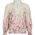 Neo Noir - Calloma Flower Print Blouse - Ivory