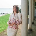 Neo Noir - Calloma Flower Print Blouse - Ivory