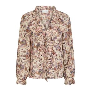 Neo Noir - Ivey Art Paisely Blouse - Creme