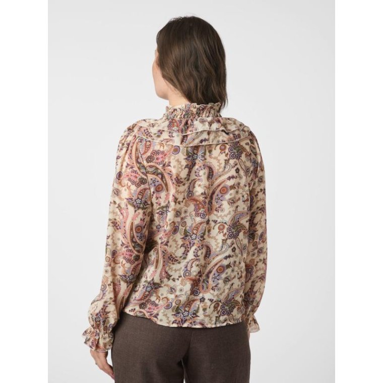 Neo Noir - Ivey Art Paisely Blouse - Creme