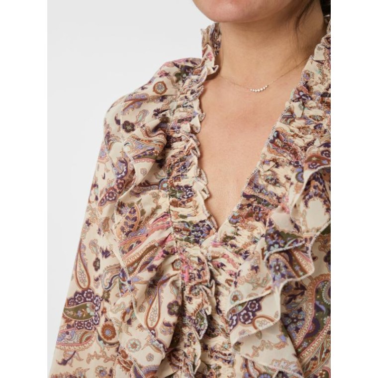 Neo Noir - Ivey Art Paisely Blouse - Creme