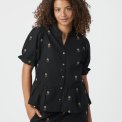 Neo Noir - Savy Flower Emb Blouse - Black