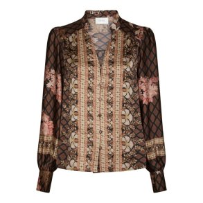Neo Noir - Massima Botanical Border Blouse - Black