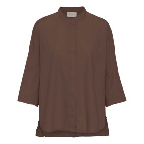 FRAU - Seoul kort skjorte - Coffee Quartz