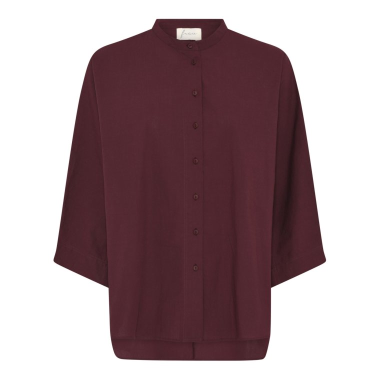 FRAU - Seoul kort skjorte - Red Mahogany