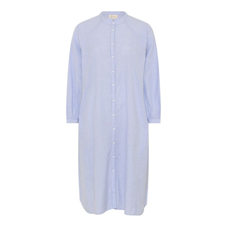 FRAU - Tokyo skjortekjole - Baby Lavender Stripe