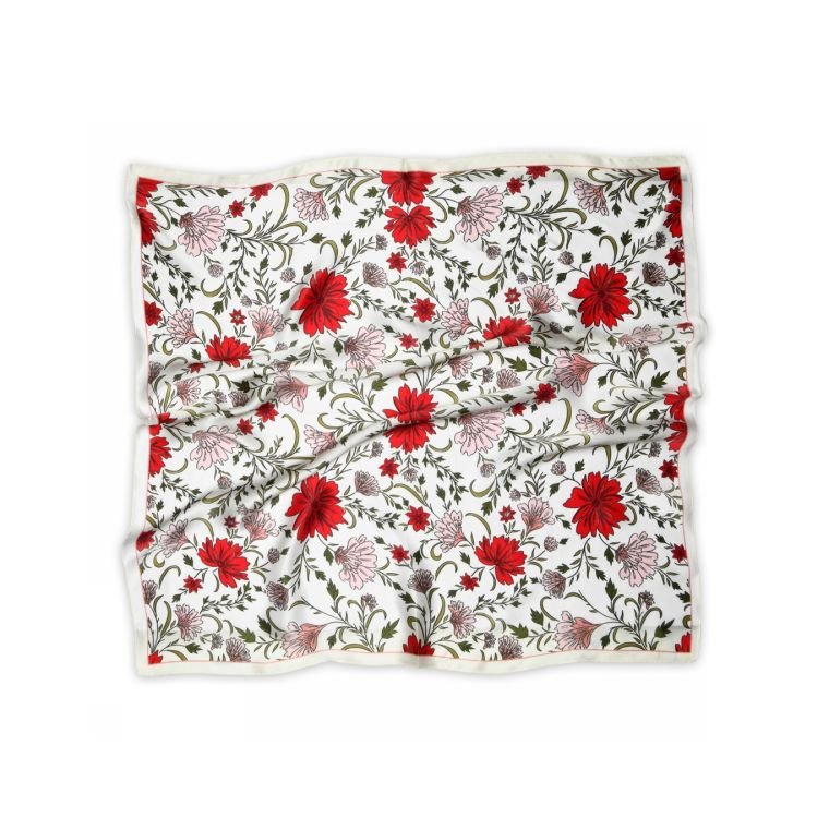 MP DENMARK - Sylvie silk scarf - Cream