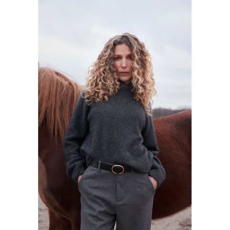 Six Ames - JADE SWEATER - Dark Grey Melange