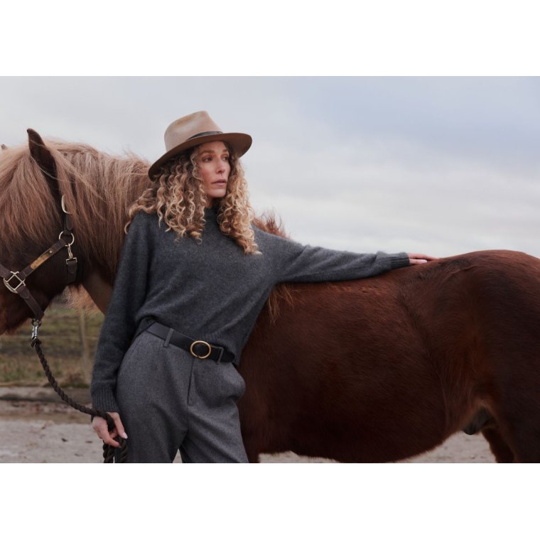 Six Ames - JADE SWEATER - Dark Grey Melange