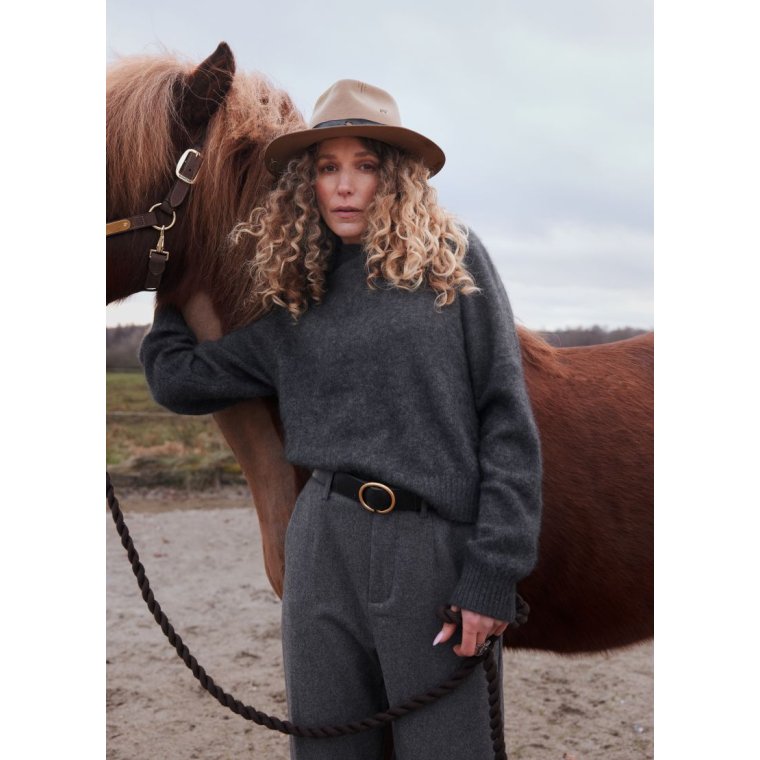 Six Ames - JADE SWEATER - Dark Grey Melange