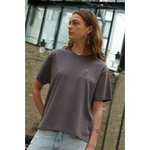 ELSK - UNTAMED FLORA WOMEN'S INTERLOCK T-SHIRT - HEATHER LILAC