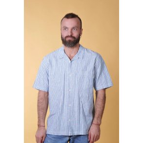 ELSK - BREEZE MEN'S SS SHIRT - WHITE / BLUE STRIPES