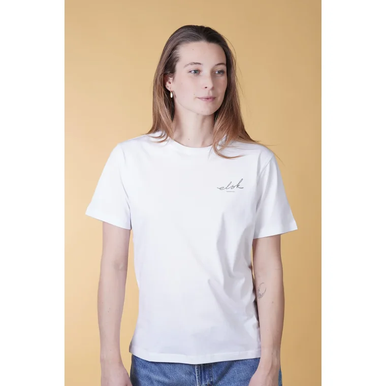 ELSK - SIGNED BASIC WOMEN'S CASUAL T-SHIRT - 001 OPTIC WHITE