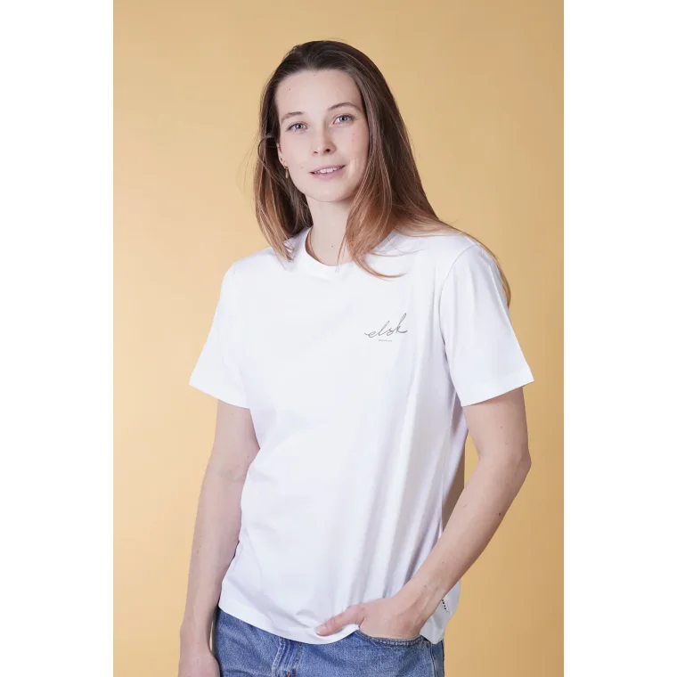 ELSK - SIGNED BASIC WOMEN'S CASUAL T-SHIRT - 001 OPTIC WHITE