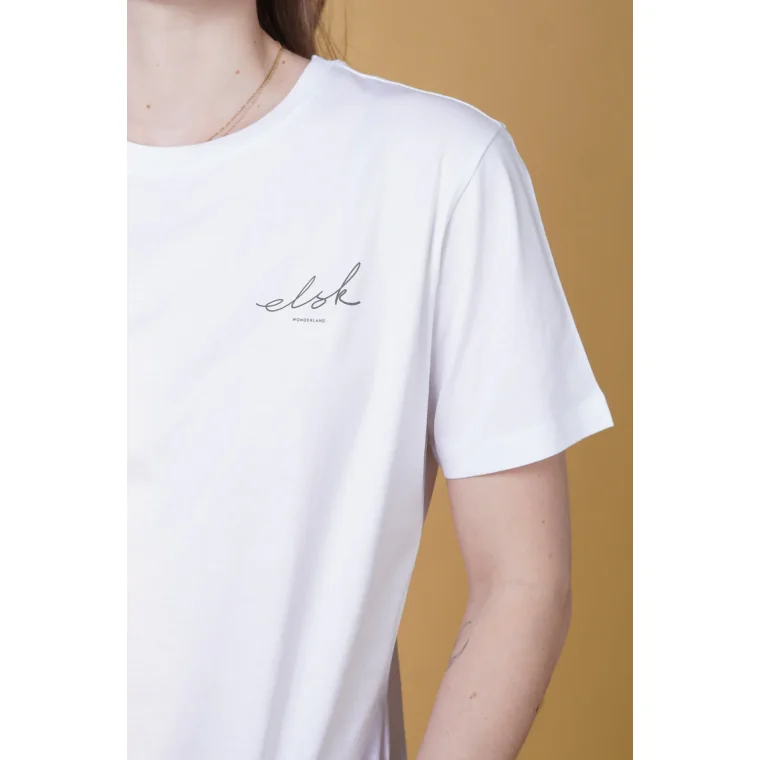 ELSK - SIGNED BASIC WOMEN'S CASUAL T-SHIRT - 001 OPTIC WHITE