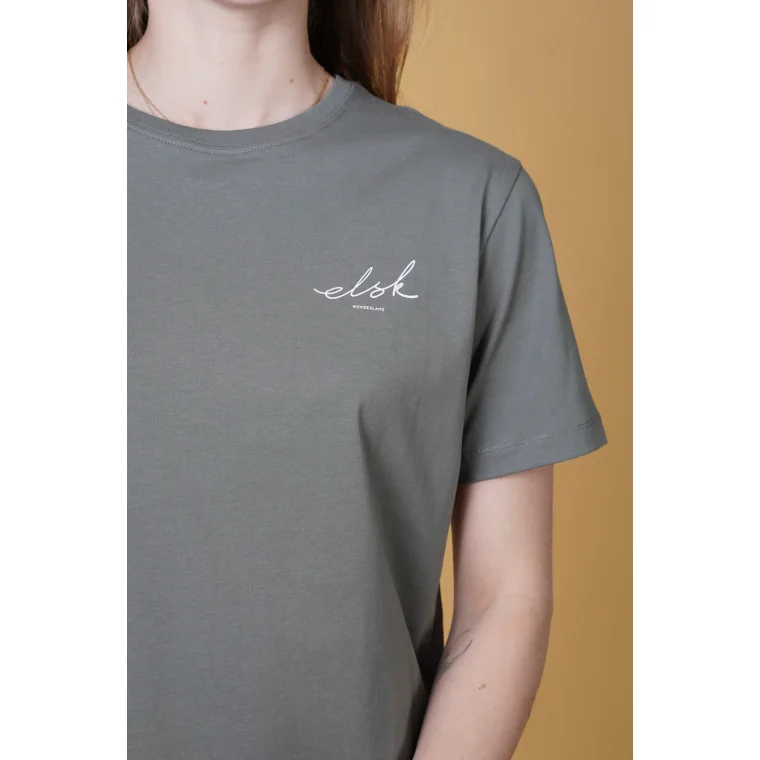 ELSK - SIGNED BASIC WOMEN'S CASUAL T-SHIRT - 216 CASTOR GRAY