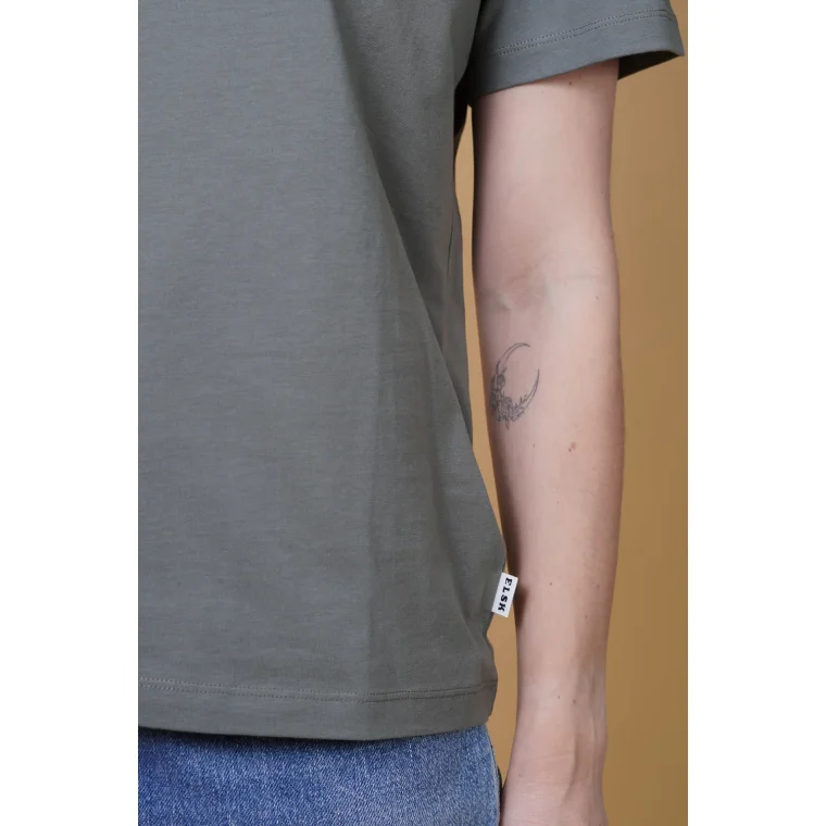 ELSK - SIGNED BASIC WOMEN'S CASUAL T-SHIRT - 216 CASTOR GRAY
