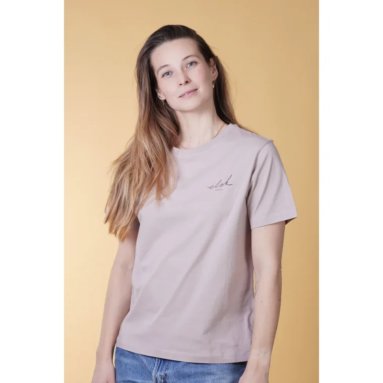 ELSK - SIGNED BASIC WOMEN'S CASUAL T-SHIRT - 604 ASH ROSE