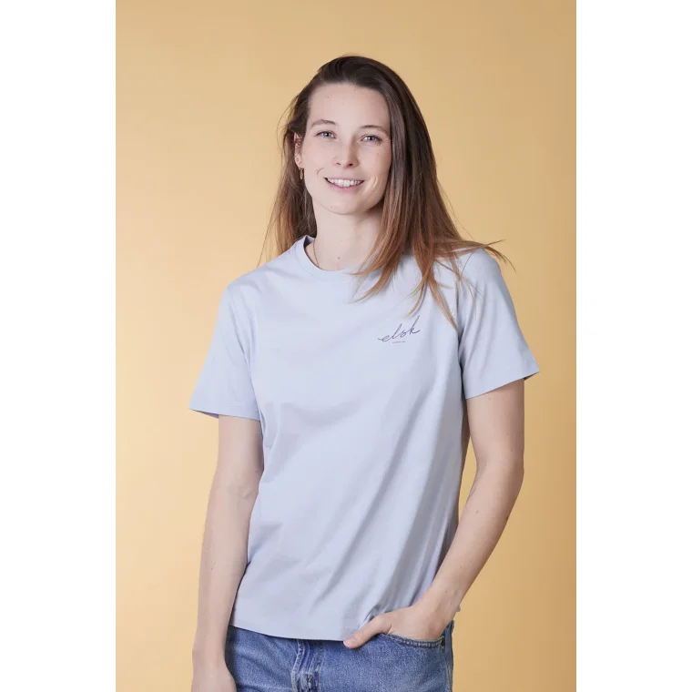 ELSK - SIGNED BASIC WOMEN'S CASUAL T-SHIRT - 106 BLUESKY BLUE