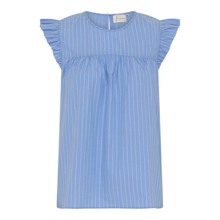 FRAU - Stockholm sl top BD - Hydrangea stripe