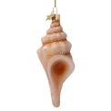 Vondels - Julekugle - glas - Conch shelle white