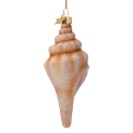 Vondels - Julekugle - glas - Conch shelle white