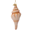 Vondels - Julekugle - glas - Conch shelle white