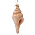 Vondels - Julekugle - glas - Conch shelle white