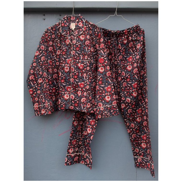 Craft Sisters - Classic Pyjamas Blockprint - Dark Blue