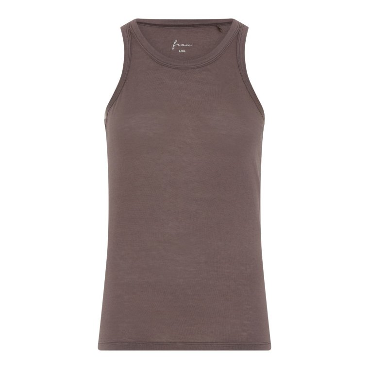FRAU - Lucca cashmere tank top - Coffee Quartz