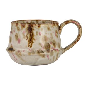 IB LAURSEN - Krus m/hank Kalmar rosa og brunt farvespil