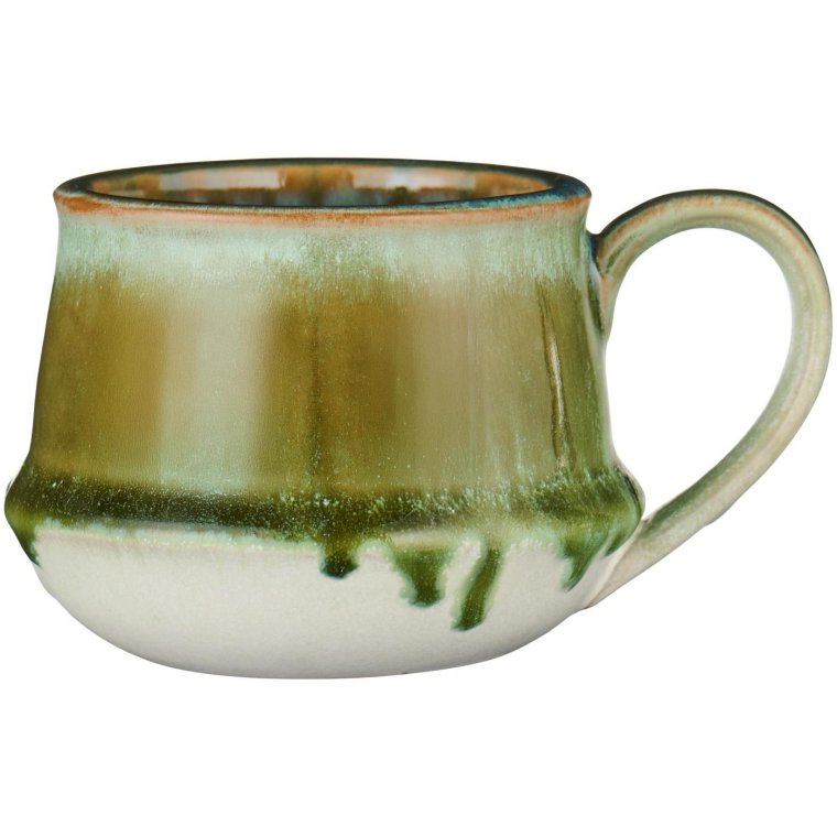 IB LAURSEN - Krus m/hank Kalmar mosgrn glasur