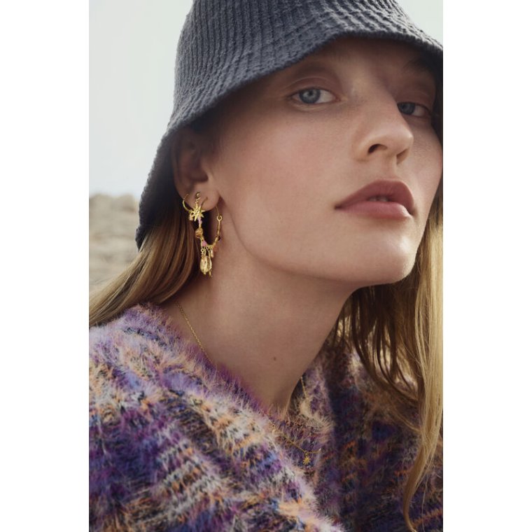 maanesten - Cyra Earrings - forgyldt