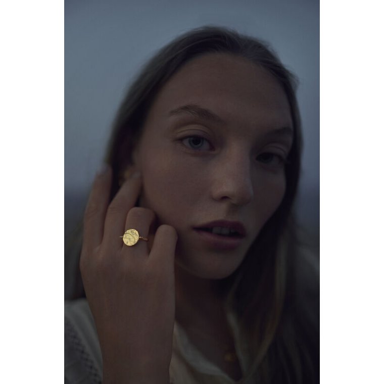 Maanesten - Sunna Ring - Forgyldt