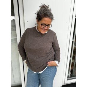  By Basics - 4068 sweather w/small turtleneck l/s - earth melange