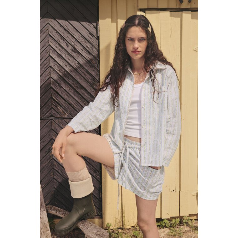 Maanesten - Moe Shirt - Summer Stripe Blue