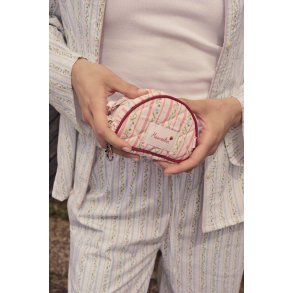 Maanesten - Rui Keychain Bag - Summer Stripes Peach
