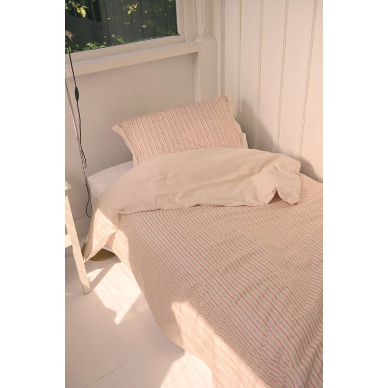 Maanesten - Duvet & Pillowcase set  - Summer Stripe Peach