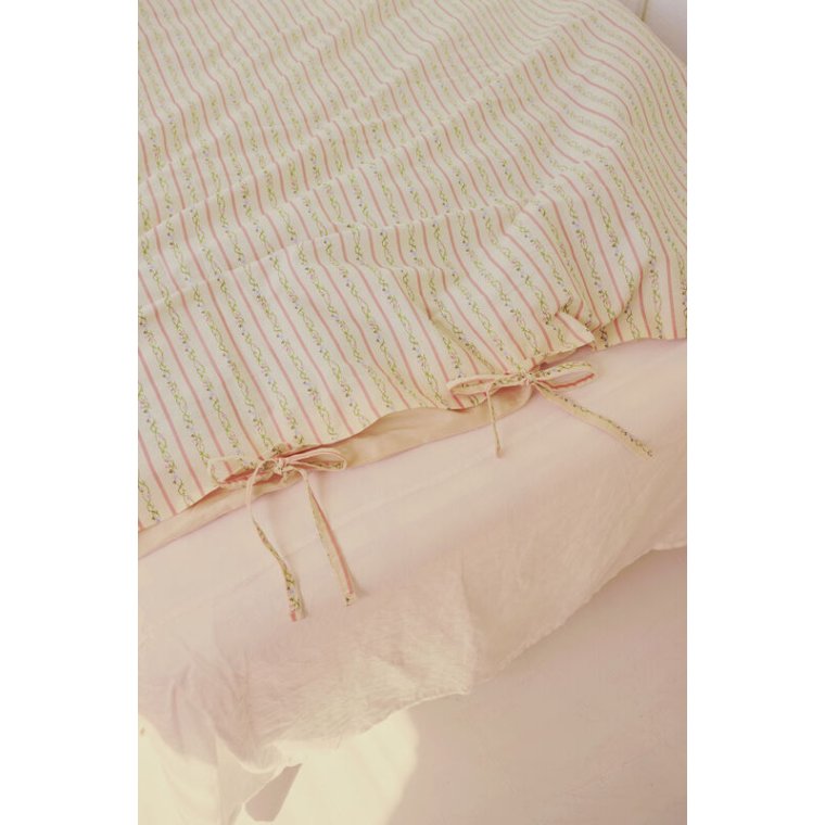 Maanesten - Duvet & Pillowcase set  - Summer Stripe Peach