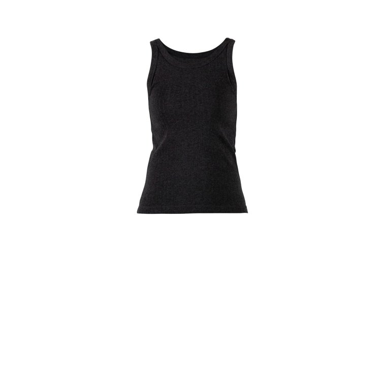 Blue - Gudrun wool rib Tank Top - Black