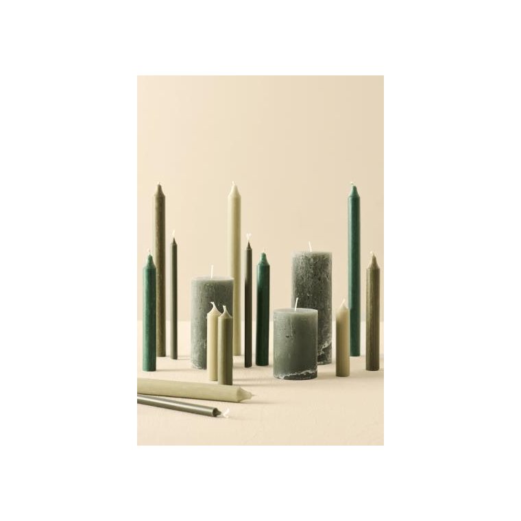 Ib Laursen - Kronelys skovgrn rustik - 4 stk.