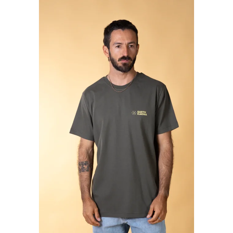 ELSK - EARTH KARMA BRUSHED T-SHIRT - 222 GRANITE GREEN -  - UNISEX