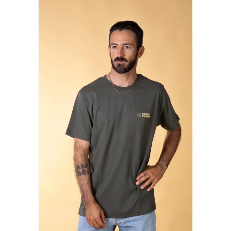 ELSK - EARTH KARMA BRUSHED T-SHIRT - 222 GRANITE GREEN -  - UNISEX