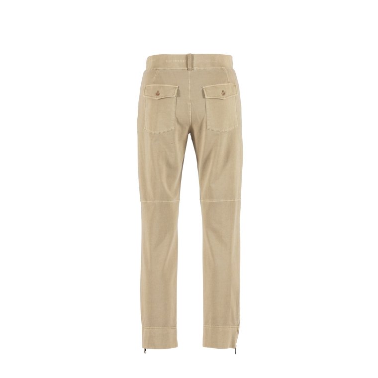 Blue - Jade anckle cut Pants - Light Camel