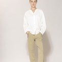 Blue - Jade anckle cut Pants - Light Camel