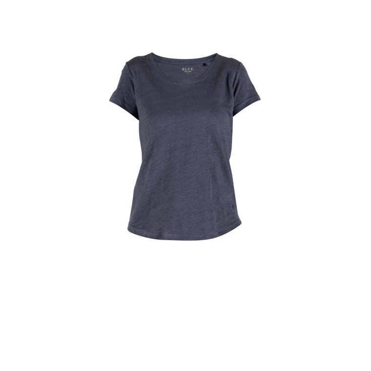 Blue - Lotta linen Tee - Dusty Navy